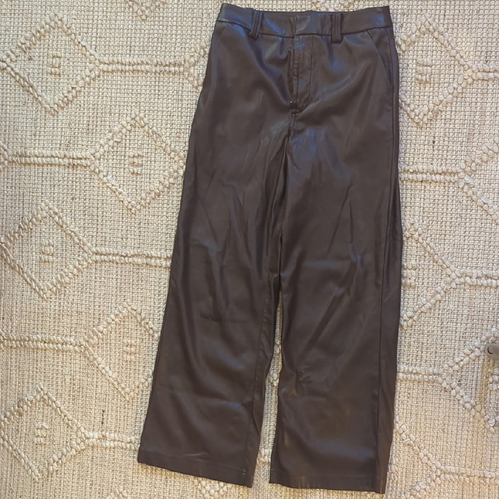 Joes Jeans Vegan Leather Brown Pants - Size 25 - Small